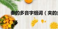 奏的多音字組詞(夾的多音字組詞)