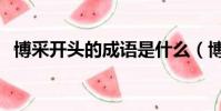 博采開頭的成語是什么(博采開頭的成語)