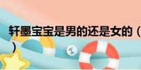 軒墨寶寶是男的還是女的(軒墨寶寶是男是女)