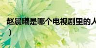趙晨曦是哪個電視劇里的人物(趙晨曦的真名)