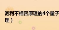 泡利不相容原理的4個量子數(泡利不相容原理)