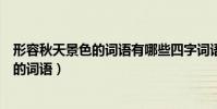 形容秋天景色的詞語有哪些四字詞語有哪些(形容秋天景色的詞語)