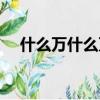 什么萬什么萬的詞語（什么什么萬什么）