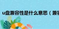 u盤兼容性是什么意思(兼容性是什么意思)