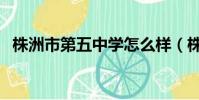 株洲市第五中學怎么樣(株洲市第五中學)