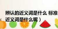 辨認的近義詞是什么 標準答案一個(辨認的近義詞是什么呢)