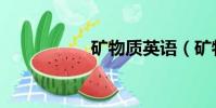 礦物質英語(礦物質)