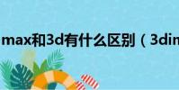 max和3d有什么區別(3dimax和3d的區別)