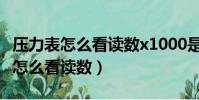 壓力表怎么看讀數x1000是什么意思(壓力表怎么看讀數)