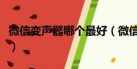微信變聲器哪個最好(微信變聲器哪個最真實)