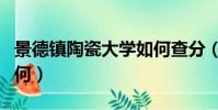 景德鎮陶瓷大學如何查分(景德鎮陶瓷大學如何)