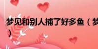 夢見和別人捕了好多魚(夢見和別人一起捕魚)