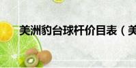 美洲豹臺球桿價目表(美洲豹臺球桿)