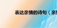 表達親情的詩句(親情的詩句)