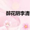 醉花陰李清照朗誦視頻（醉花陰李清照）