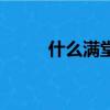 什么滿堂的四字詞語（什么滿堂）