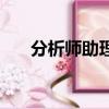 分析師助理是干什么的（分析師助理）