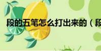 段的五筆怎么打出來的(段的五筆怎么打)