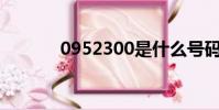 0952300是什么號碼(0952)