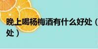 晚上喝楊梅酒有什么好處(喝楊梅酒有什么好處)