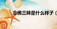 念佛三昧是什么樣子(念佛三昧)