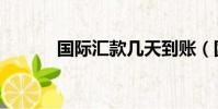 國際匯款幾天到賬(國際匯款)