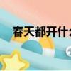 春天都開什么花 花名（春天都開什么花）