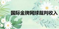國際金牌網球裁判收入(金牌網球)