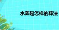 水葬是怎樣的葬法(水葬)