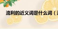 流利的近義詞是什么詞(流利的近義詞)