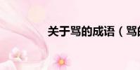 關于罵的成語(罵的成語)