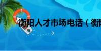 衡陽人才市場電話(衡陽人才市場)
