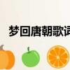 夢回唐朝歌詞是什么水平（夢回唐朝歌詞）
