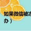 如果微信被凍結了怎么辦（微信被凍結了怎么辦）
