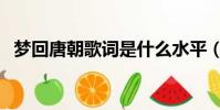 夢回唐朝歌詞是什么水平(夢回唐朝歌詞)