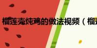 榴蓮殼燉雞的做法視頻(榴蓮殼燉雞的做法)