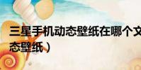 三星手機動態壁紙在哪個文件夾(三星手機動態壁紙)