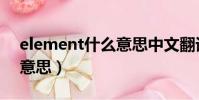 element什么意思中文翻譯(element什么意思)