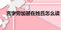 言字旁加甚在姓氏怎么讀(言字旁加甚)