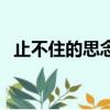 止不住的思念是什么意思（止不住的思念）