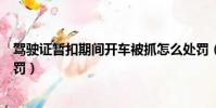 駕駛證暫扣期間開車被抓怎么處罰(沒有駕駛證開車怎么處罰)