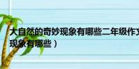 大自然的奇妙現象有哪些二年級作文100字(大自然的奇妙現象有哪些)