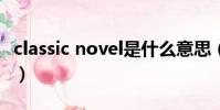 classic novel是什么意思(novel是什么意思)