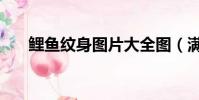 鯉魚紋身圖片大全圖(滿背鯉魚紋身)