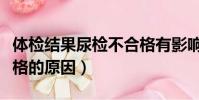 體檢結果尿檢不合格有影響嗎(體檢尿檢不合格的原因)