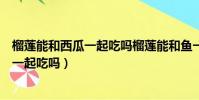 榴蓮能和西瓜一起吃嗎榴蓮能和魚一起吃嗎(榴蓮能和西瓜一起吃嗎)