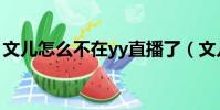 文兒怎么不在yy直播了(文兒為什么退出yy)