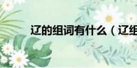 遼的組詞有什么(遼組詞有哪些)
