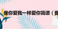 像你愛我一樣愛你簡譜(像你所講難捱也接受)