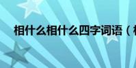 相什么相什么四字詞語(相什么相什么)